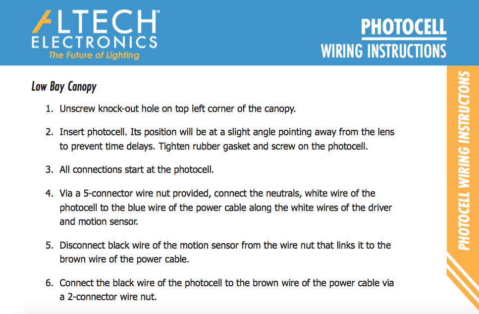 Photocell Wiring