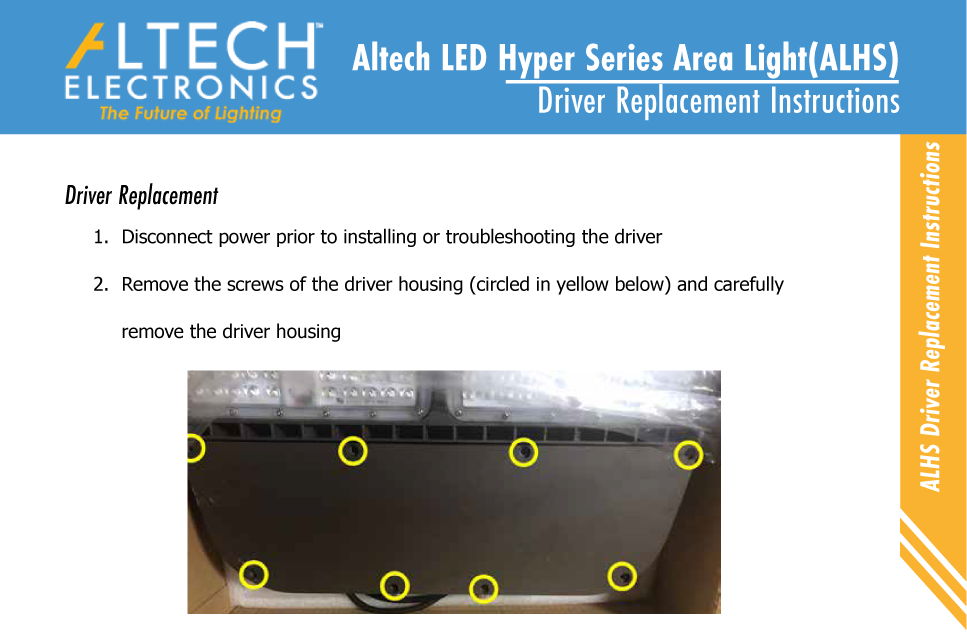 Area Light Driver Replacement